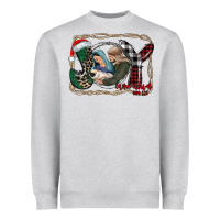 Heather Grey joy Christmas Heavyweight Sweatshirt - CowhideDigitalArt