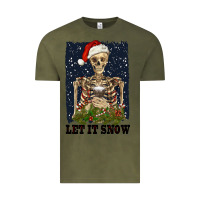 Vintage Olive let it snow Vintage Tee - RanaPortraitStore