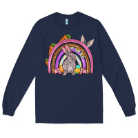 Navy Easter rainbow Long Sleeve Tee - OliviaCreatesArt