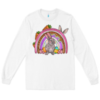 White Easter rainbow Long Sleeve Tee - OliviaCreatesArt