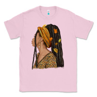 Bubblegum Pink Fall afro woman Classic Tee - NancyCooperArtShop