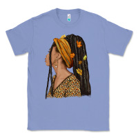 Colony Blue Fall afro woman Classic Tee - NancyCooperArtShop