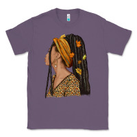 Lavender Fall afro woman Classic Tee - NancyCooperArtShop