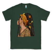 Sports Green Fall afro woman Classic Tee - NancyCooperArtShop