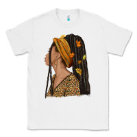 White Fall afro woman Classic Tee - NancyCooperArtShop