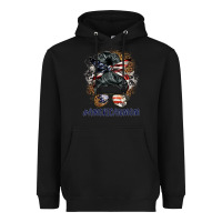 Black americanmom messy bun Heavyweight Hoodie - BarkalooDesign