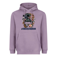 Americanmom Messy Bun Heavyweight Hoodie | Teevron