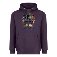 Plum americanmom messy bun Heavyweight Hoodie - BarkalooDesign