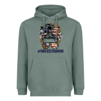 Sage americanmom messy bun Heavyweight Hoodie - BarkalooDesign