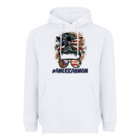 White americanmom messy bun Heavyweight Hoodie - BarkalooDesign