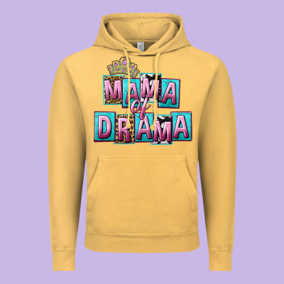 Mama Of Drama Mother's Day Vintage Hoodie Designed By Cowgirlartshop