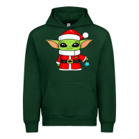 Forest Green baby yoda christmas santa claus Urban Hoodie - trangStudio