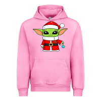 Fuchsia Pink baby yoda christmas santa claus Urban Hoodie - trangStudio
