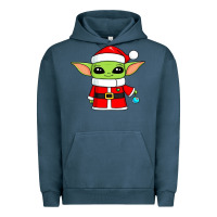 Pigment Midnight Navy baby yoda christmas santa claus Urban Hoodie - trangStudio