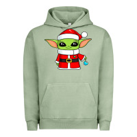Pigment Oil Green baby yoda christmas santa claus Urban Hoodie - trangStudio