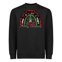 Black Merry Christmas rainbow Heavyweight Sweatshirt - CowhideDigitalArt