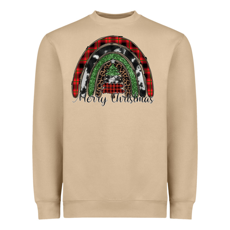 Merry Christmas Rainbow Heavyweight Sweatshirt by CowhideDigitalArt | Teevron