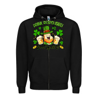 Black drink responsibly dont spill it Zipper Hoodie - Artiststas