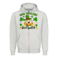 Dove Grey drink responsibly dont spill it Zipper Hoodie - Artiststas