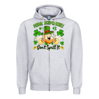 Heather Grey drink responsibly dont spill it Zipper Hoodie - Artiststas