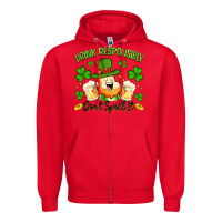 Red drink responsibly dont spill it Zipper Hoodie - Artiststas