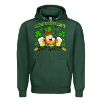 Sports Green drink responsibly dont spill it Zipper Hoodie - Artiststas