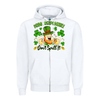White drink responsibly dont spill it Zipper Hoodie - Artiststas