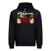 Black santa baby with santa and christmas tree cake Urban Hoodie - AdoDesignShop