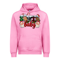 Fuchsia Pink santa baby with santa and christmas tree cake Urban Hoodie - AdoDesignShop