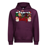 Mauve Wine santa baby with santa and christmas tree cake Urban Hoodie - AdoDesignShop
