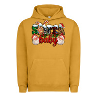 Pigment Peanut Butter santa baby with santa and christmas tree cake Urban Hoodie - AdoDesignShop