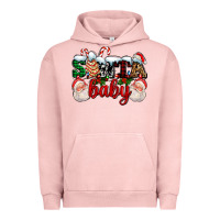 Pigment Salmon santa baby with santa and christmas tree cake Urban Hoodie - AdoDesignShop