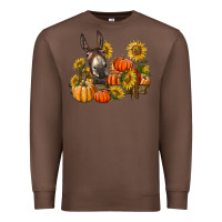 Chestnut donkey sunflower and pumpkin farm Premium Sweatshirt - BarkalooDesign