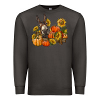 Smoke donkey sunflower and pumpkin farm Premium Sweatshirt - BarkalooDesign