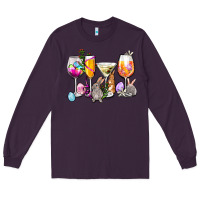 Plum Easter wine glasses Long Sleeve Tee - OliviaCreatesArt