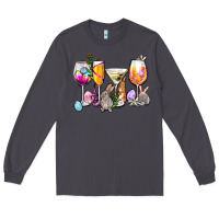 Smoke Easter wine glasses Long Sleeve Tee - OliviaCreatesArt