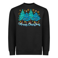 Black Merry Christmas Heavyweight Sweatshirt - CowhideDigitalArt