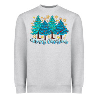 Heather Grey Merry Christmas Heavyweight Sweatshirt - CowhideDigitalArt