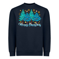Navy Merry Christmas Heavyweight Sweatshirt - CowhideDigitalArt
