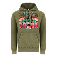 Vintage Olive Mama needs a drink mothers day Vintage Hoodie - CowGirlArtShop