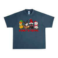 Midnight Navy meowy christmas Urban Heavy Tee - CowGirlArtShop