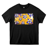 Black Rocky Mountain Columbine Flower Heavy Core Tee - Bettercallsaul