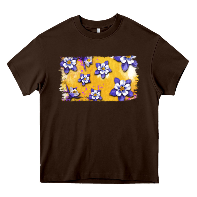Rocky Mountain Columbine Flower Heavy Core Tee by Bettercallsaul | Teevron