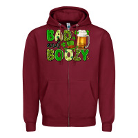 Burgundy bad and boozy Zipper Hoodie - Artiststas