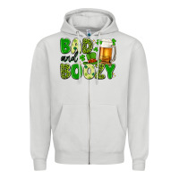 Dove Grey bad and boozy Zipper Hoodie - Artiststas