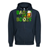 Navy bad and boozy Zipper Hoodie - Artiststas