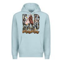 Blue Mist Fur Baby Mama Premium Hoodie - CowhideDigitalArt