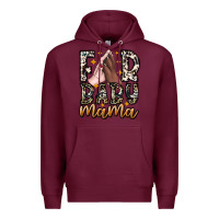 Burgundy Fur Baby Mama Premium Hoodie - CowhideDigitalArt