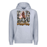 Heather Grey Fur Baby Mama Premium Hoodie - CowhideDigitalArt