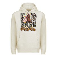Oatmeal Heather Fur Baby Mama Premium Hoodie - CowhideDigitalArt